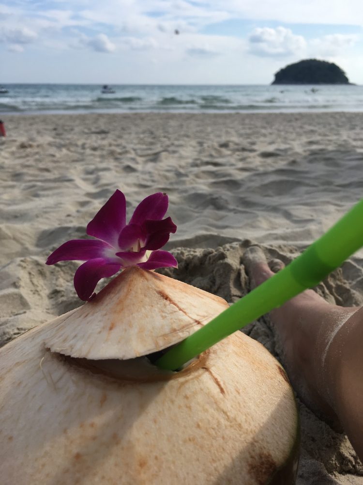 Young Coconut på stranden